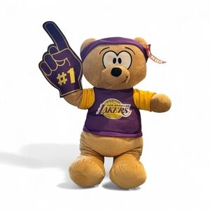 NBA Lakers Plush Bear with Purple and Yellow